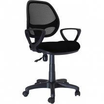 C POLTRONA DIREZIONALE FORATA NEW MANAGER NERO