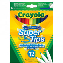 Crayola Super Tips - värikärjet - 12 kpl