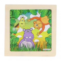 Fun Toys Jungle Jigsaw Wooden Puzzle Assorted 11 cm – 1 Kpl