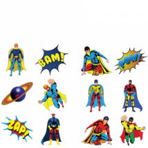 Henbrandt Fun Tattoos Super Hero Assorted – 6 kpl