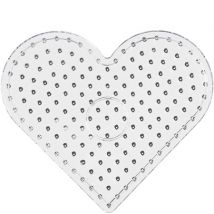 Creotime Jumbo läpinäkyvä sydänhelmi levy - 17 5x15cm