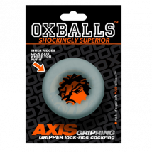 Oxballs Axis Gripping Silicone Cock Ring – Clear Ice