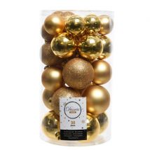 Decoris Season Kultainen joulupallosetti - 30 kpl.