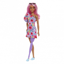 Barbie Fashionistas nukke - yhden olkapään mekko