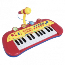 Bontempi elektroninen näppäimistö ja mikrofoni
