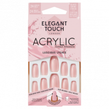 Elegant Touch Luscious Lychee Acrylic False Nails - 24 kpl