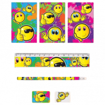 Fun Stationery Smiley Face Stationery Set – 5 kpl