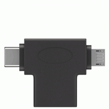 Goobay USB 3.0 SuperSpeed Micro-B T-adapteri - musta