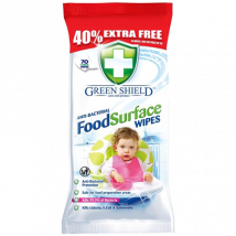 Green Shield Anti-Bac elintarvikepintapyyhkeet - 70 kpl