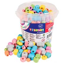 Playbox Pastelli puuhelmet - 150 kpl