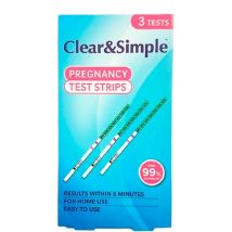 Clear & Simple Raskaustestiliuskat - 3 kpl.