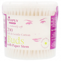 Simply Cotton Soft & Gentle pumpulipuikot - 200 kpl