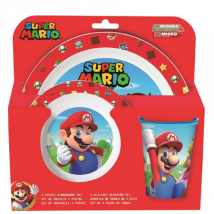Suuri Super Mario mikroaaltouunin syömissetti lahjapakkaus 3 kpl