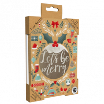 Tom Smith Ylellinen joulukortti Let's Be Merry - 12 kpl