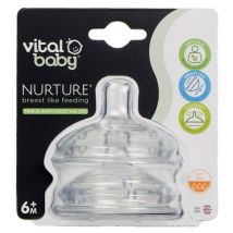 Vital Baby Nurture Fast Flow pullon nännit - 2 kpl