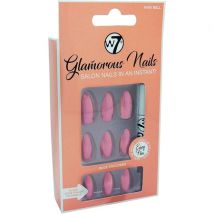 W7 Glamorous Nails Vaaleanpunainen kello - 24 kpl