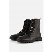 Muyters Veterboots Fur zwart Leer