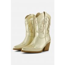 Ann Rocks Ann Rocks Cowboylaarzen goud Pu