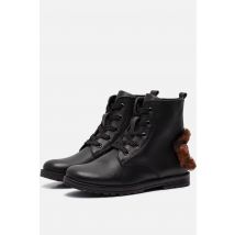 Muyters Veterboots zwart Leer