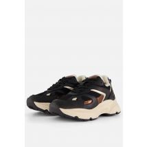 PS Poelman Sneakers Metallic zwart Leer