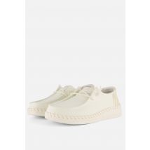 HEYDUDE Wendy Woven Instappers wit Textiel