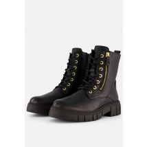 Feyn Feyn Paige29 Veterboots zwart Leer