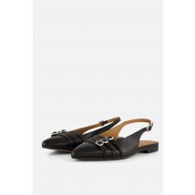 Linea Zeta Slingback Instappers zwart Leer