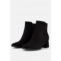 Feyn Enkellaarsjes zwart Suede