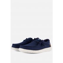 HEYDUDE Wally Sport Instappers blauw Canvas