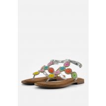 Lazamani Lazamani Sandalen zilver Leer