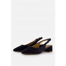 Tamaris Slingback Pumps blauw Leer
