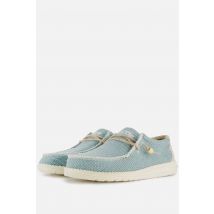 HEYDUDE Wally Braided Instappers blauw Canvas