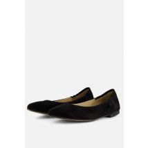 Linea Zeta Ballerina's zwart Suede