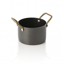 Steel & Style Serving Dish 310 ml Black Brass Handles