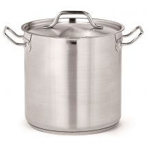CombiSteel Deep Stock Pot High Stainless Steel + Lid 71 Litre