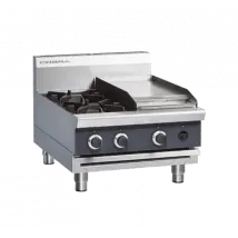 Cobra C6C-B 600mm Two Burner / Griddle Gas Cooktop - Bench Model LPG