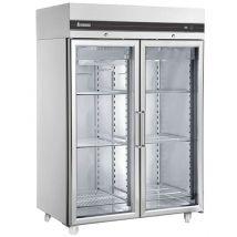 INOMAK 1432L Upright Double Hinged Glass Door Refrigerator CEP2144CR
