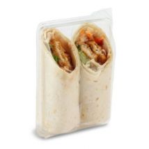 Tortilla Clear Container with Hinged Lid (320's)