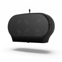 Black Twin Jumbo Toilet Paper Dispenser (1) (JT2)