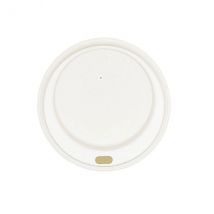 80mm White Hot Cup Lids - Huh - (8oz) (10x100)