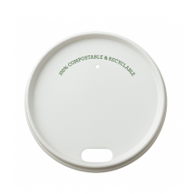 NEW 90mm Greenspirit Aqueous Paper Hot Cup Lids (12/16oz) (20x50)