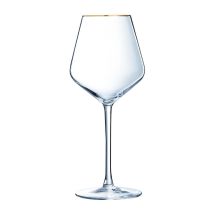 Cristal d'Arques Ultime Gold Band Wine Glasses 470ml (8 Pack)