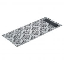 Europochette White with Vintage Design Cutlery Pouch with Black Napkin (100 pack)