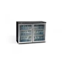 Gamko Maxiglass MG3/315GCS Hinged Triple Stainless Steel Frame Glass Door Undercounter Bottle Cooler 315 Litres