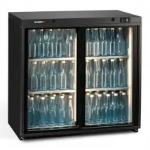 Gamko Maxiglass MG3/250SD Sliding Double Glass Door Undercounter Bottle Cooler 250 Litres