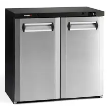 Gamko Maxiglass MG3/250CS Hinged Double Door Undercounter Stainless Steel Front Bottle Cooler 250 Litres