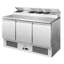 Ice-A-Cool ICE3869GR 3 Door Refrigerated Saladette Prep Counter 380 Litres