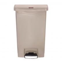 Rubbermaid Slim Jim Step-On Pedal Bin Beige 50Ltr