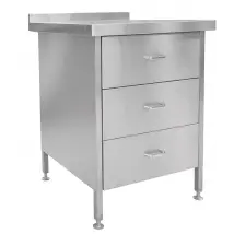 Parry DRAWER3 - Stainless Steel 3 Drawer Unit H900 x W700 x D600