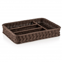 Weaver Pro Cutlery Basket 40 x 30 x 6.5 cm Brown Polypropylene